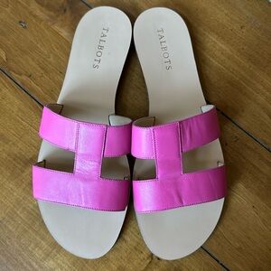 Talbots Hannah vachetta slides in pink